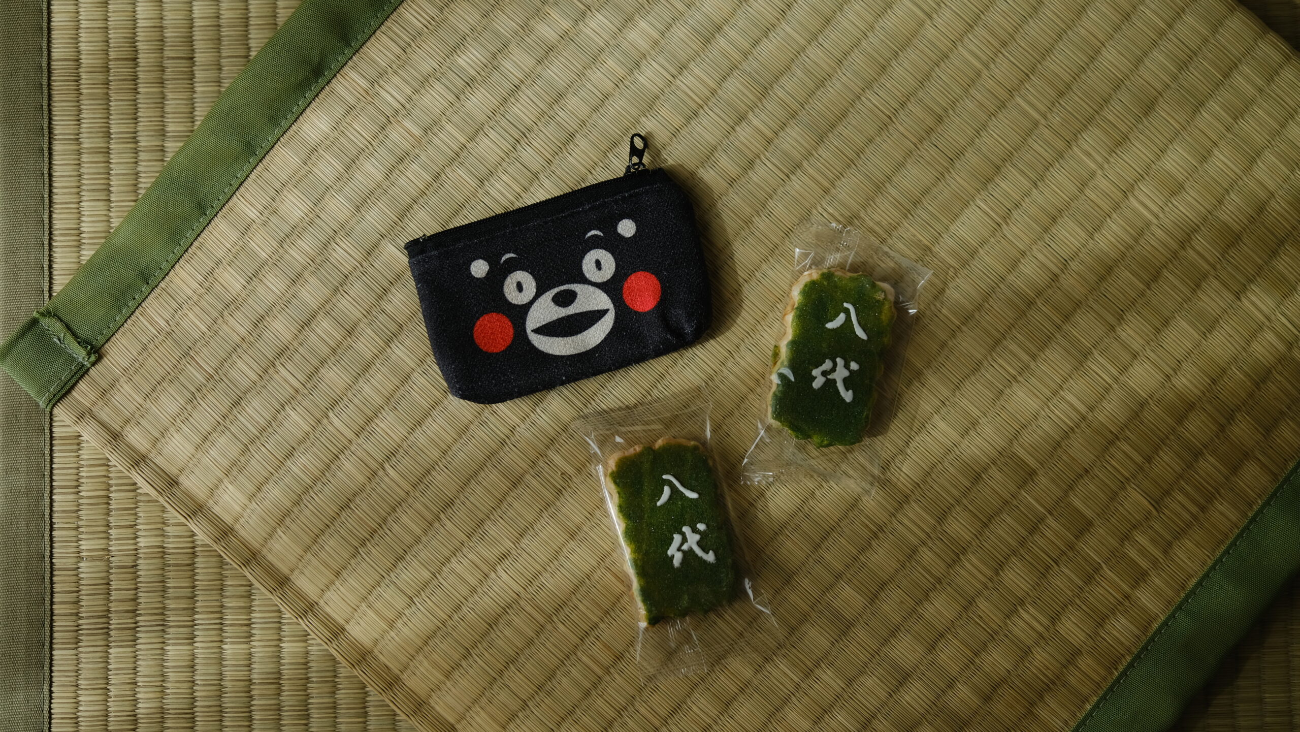 我的熊本熊戰利品，來熊本旅遊就是要買熊本熊周邊呀！八代農家的榻榻米坐墊也可以在kumanon station購買。