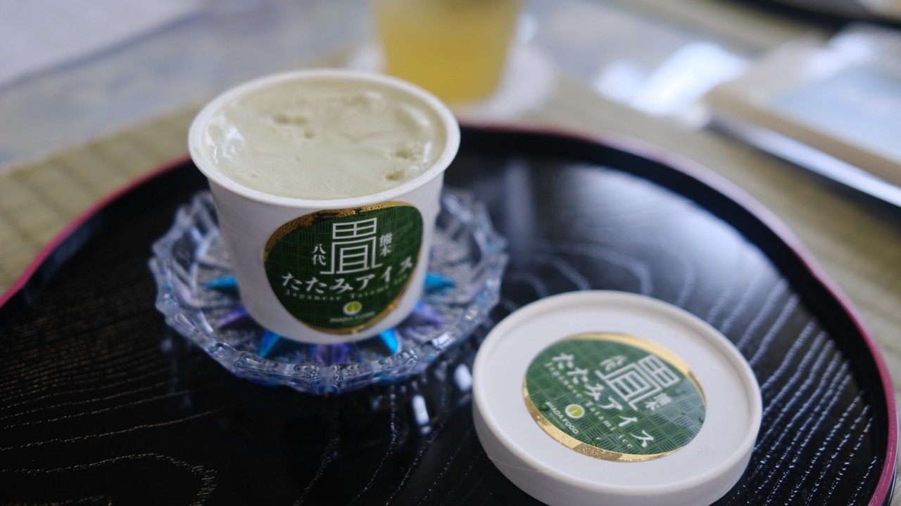 除了藺草冰，還有Q彈的藺草麵，只有在熊本才買得到。八代旅遊真的有很多新奇之處，好好玩！